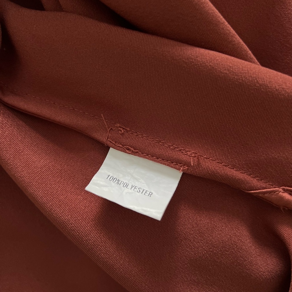 Petal & Pup Cyprus Satin Slip Dress in Rust/Burnt Orange - Picture 5 of 5